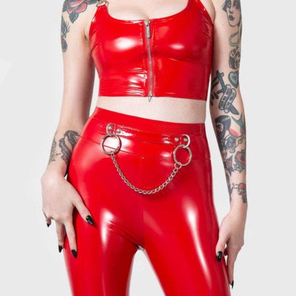 SOLD! 🆕Killstar "Bad B*tch" Leggings [RED] - Picture 2 of 14